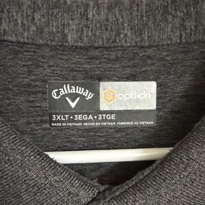 Callaway Dark Gray Opti-Dri Polo Shirt